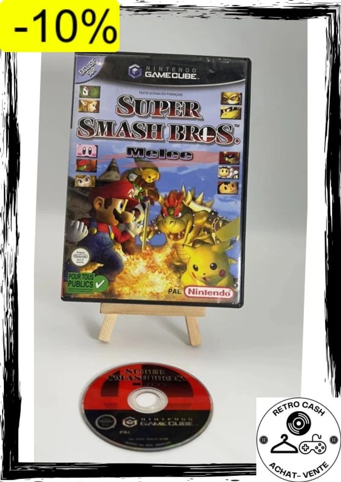 Super Smash Bros Mêlée GameCube Pal Fr sans notice, Rayé mais fonctionne