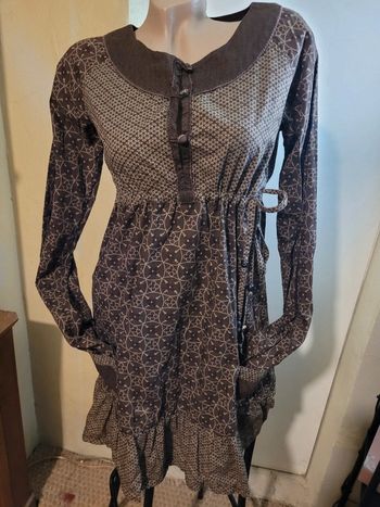 Robe Rip Curl marron et beige