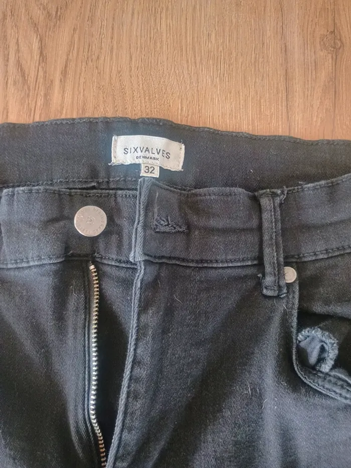 Jean noir skinny déchiré Six Values Denim – T38 - photo numéro 3