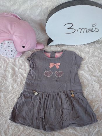 Robe Fille 3 mois Lunettes Cœur Chat Love Gémo