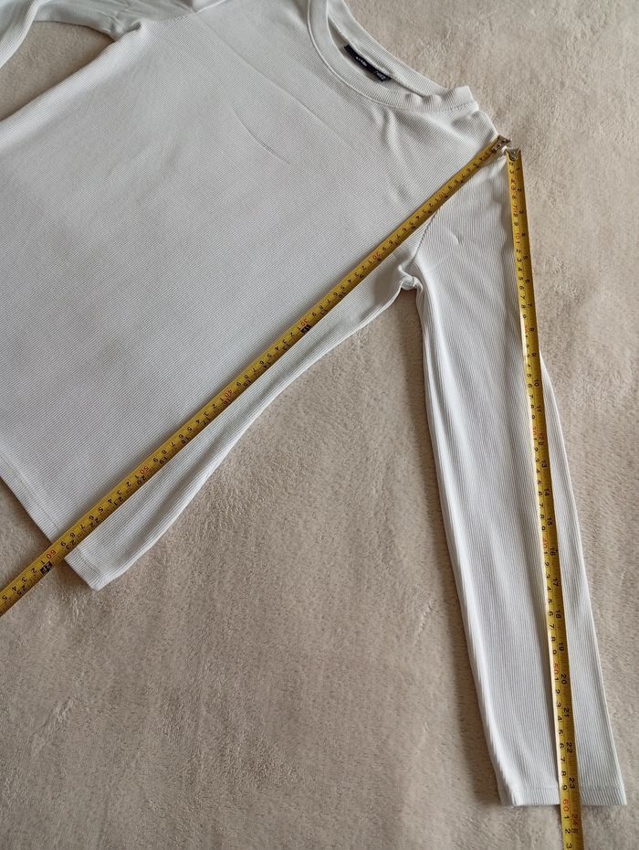 T-shirt côtelé manches longues 3840 - photo numéro 8