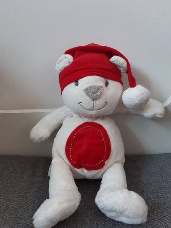Peluche / Doudou Orchestra Ours / Ourson blanc Noël