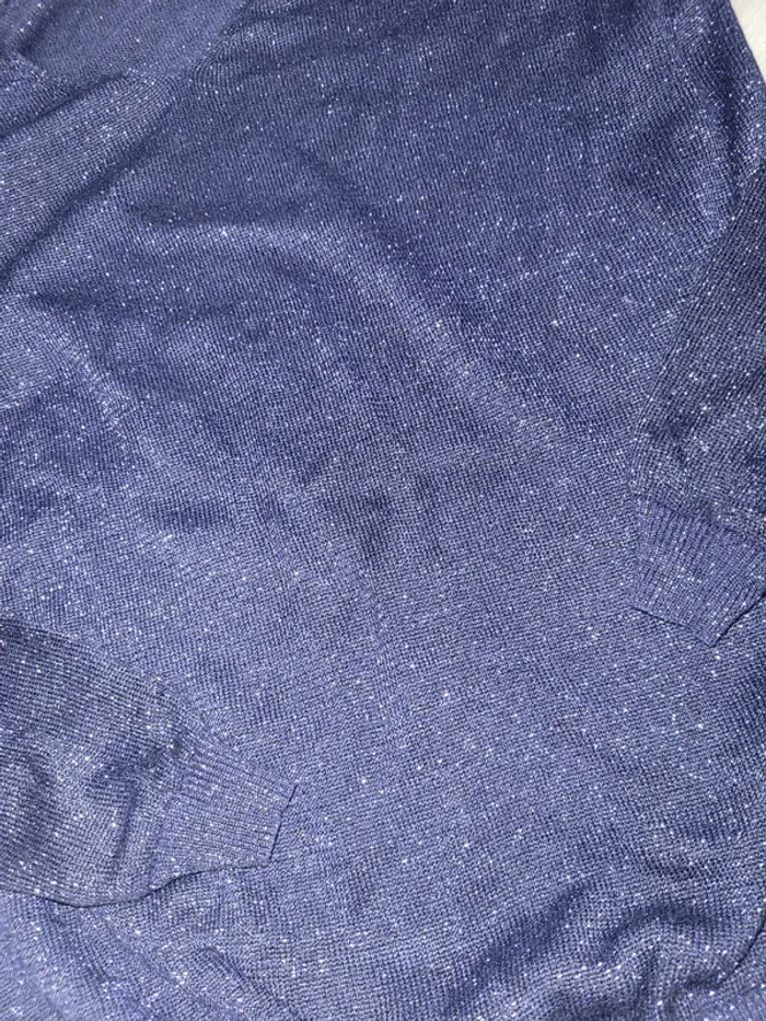 Haut bleu marine a paillette - photo numéro 2