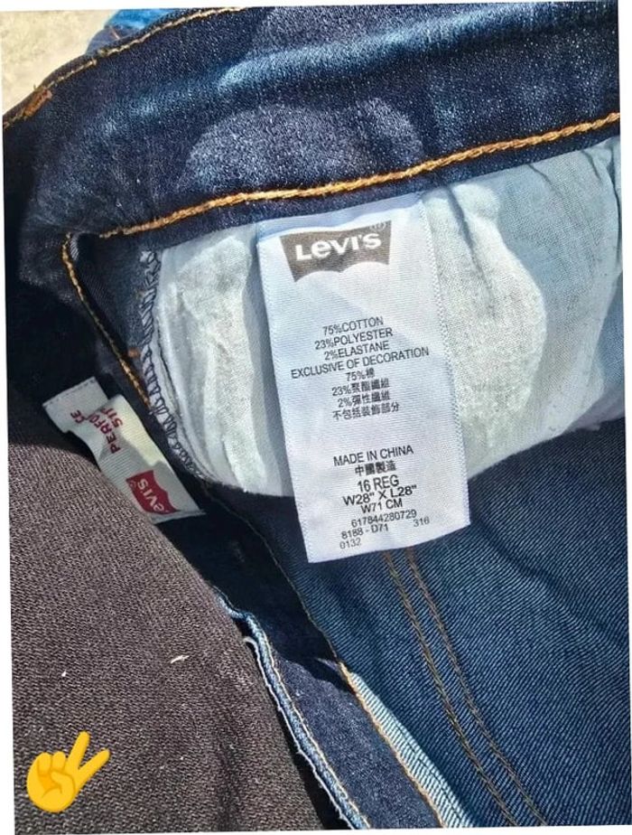 Jeans Levi's 511 W28|FR38 coupe patte d’eph bleu marine Femme-Women pan356 - photo numéro 7