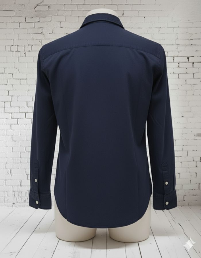 Chemise costume manches longues bleu marine H&M - photo numéro 2