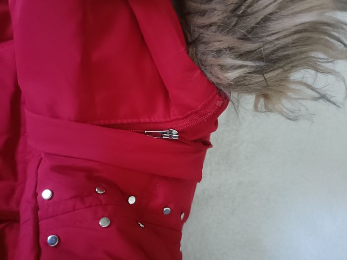 Parka à capuche rouge Morgan T36 - photo numéro 6