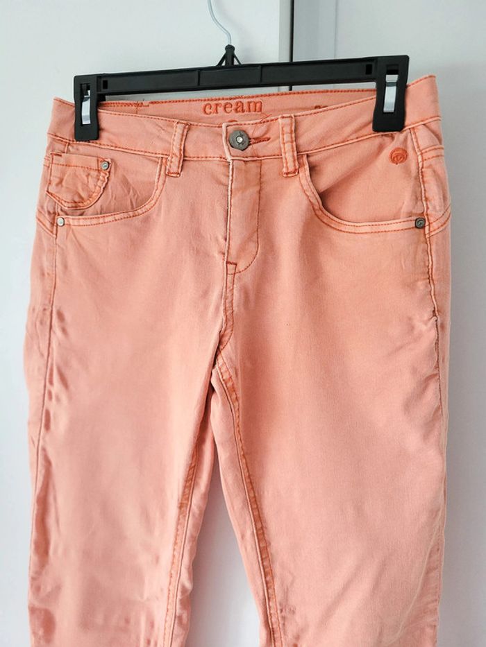 Jeans Orange Abricot Femme Cream – Taille 36 – Très Bon État - photo numéro 2