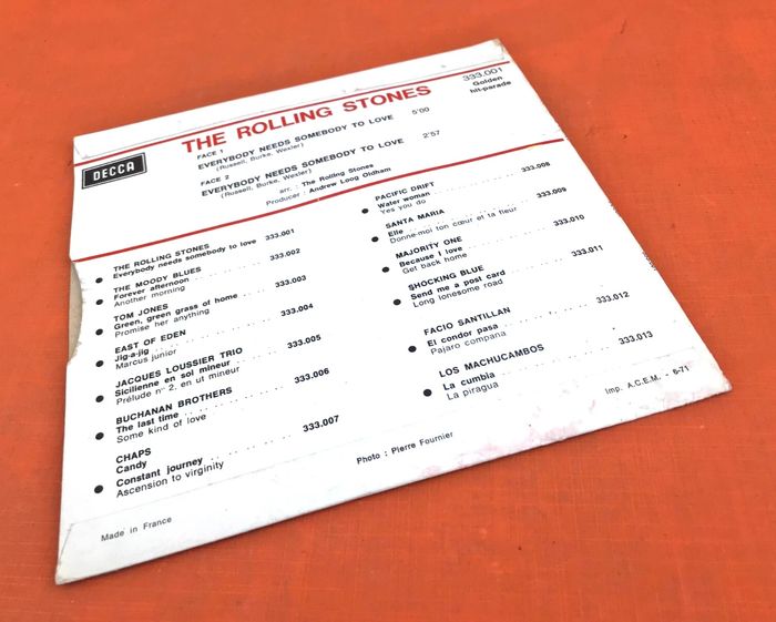 Vinyle 45 tours The Rolling Stones Everybody needs somebody to love - photo numéro 5