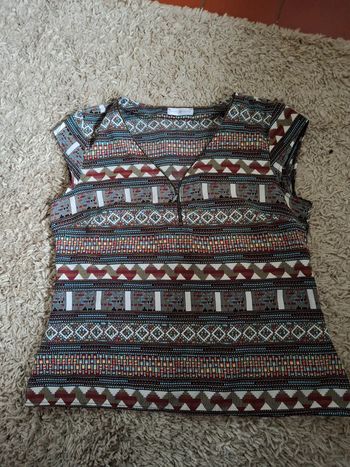 Magnifique blouse manche courte femme taille 1 soit s/m cache cache