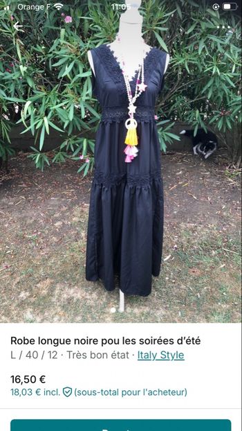 Jolie robe longue bohème noire