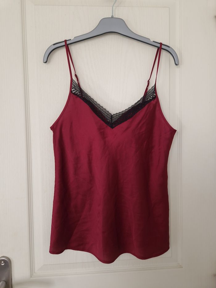 Débardeur avec dentelle et brassière intégré femme etam taille M /38 - photo numéro 5