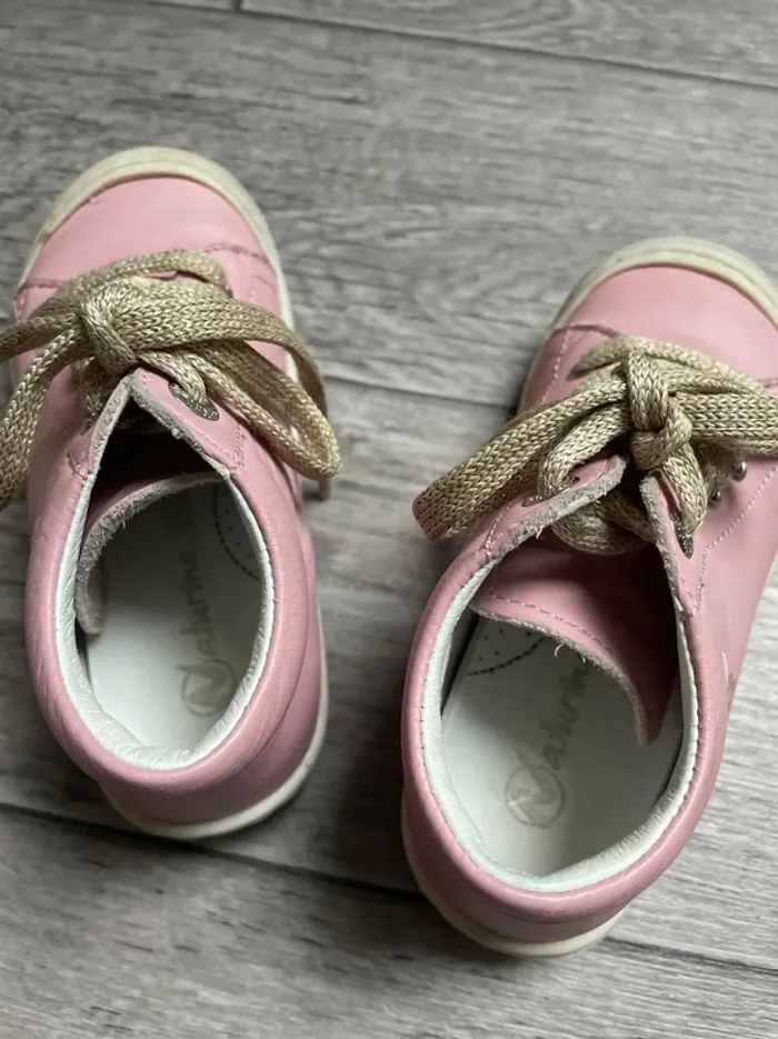 Chaussures Naturino 23 Rose avec lacets doré Motif licorne - photo numéro 6
