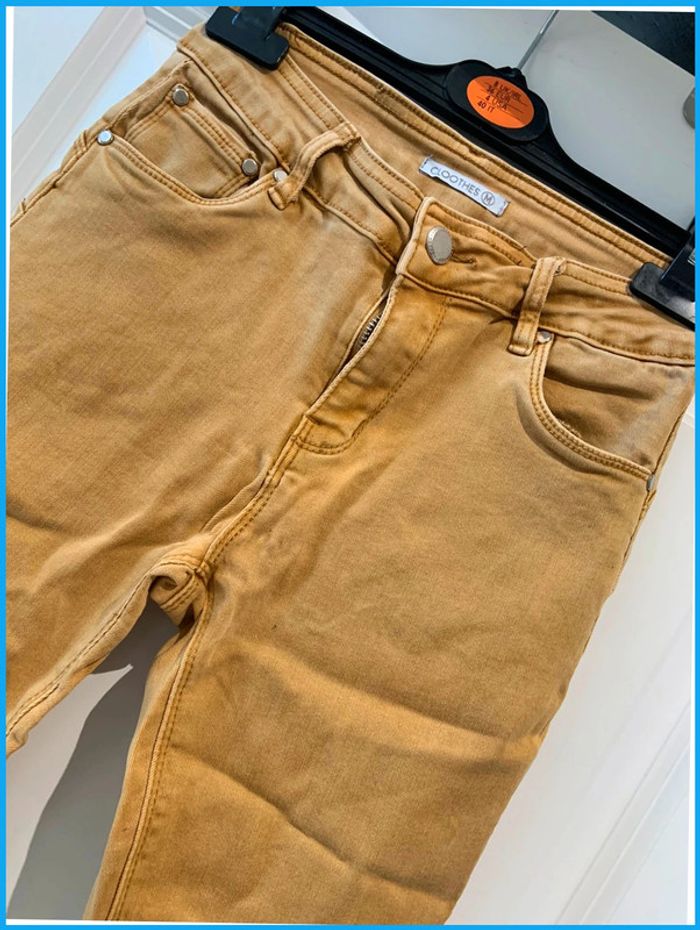 🔝 Jean Cloothes camel taille M 38 en coton et elasthane - photo numéro 3