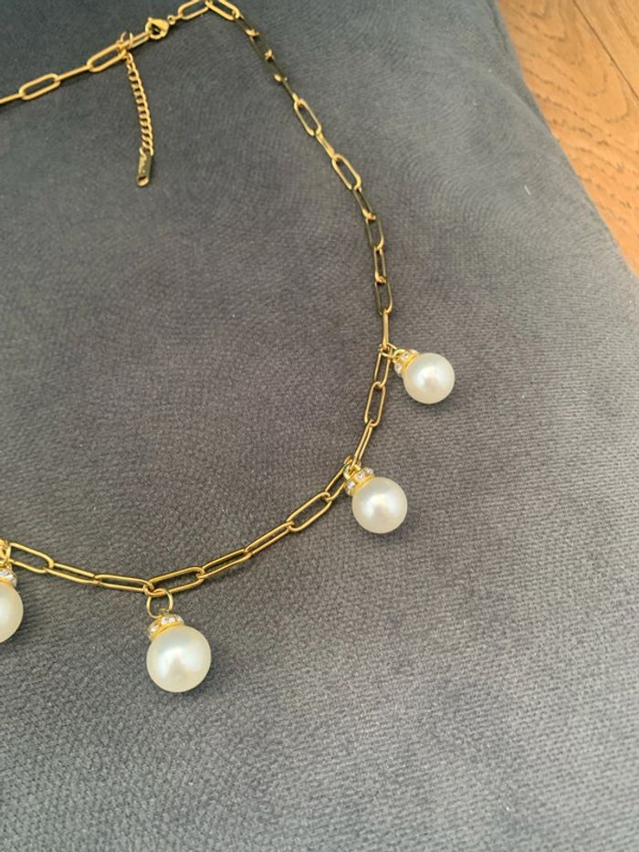 collier acier inoxydable doré - photo numéro 4