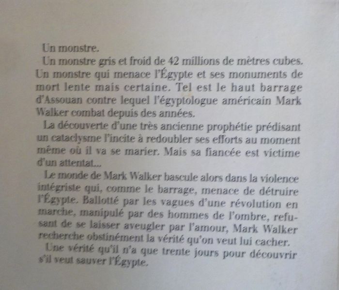 BARRAGE SUR LE NIL de Christian JACQ Ed. Le Grand Livre du Mois - photo numéro 2