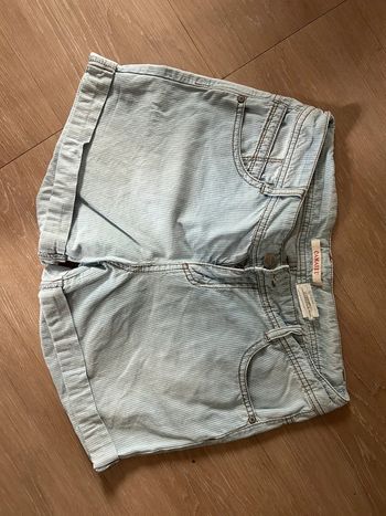 Short à rayures blanches et bleues clairs