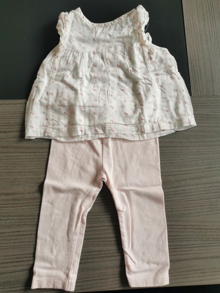 Ensemble blouse et leggings 12 mois