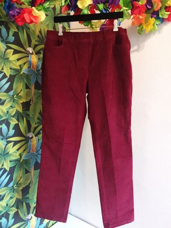 Pantalon velours bordeaux