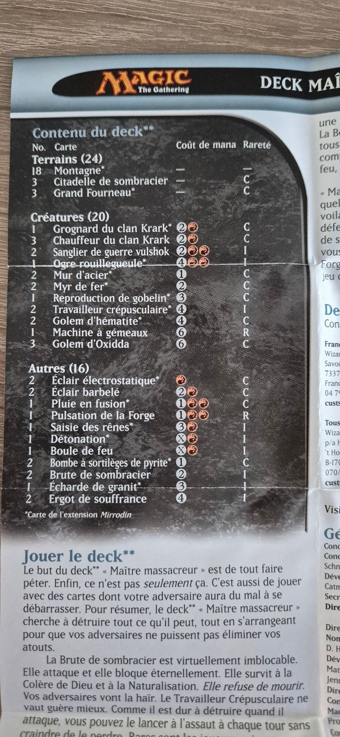 Magic The Gathering : Deck Sombracier Maître Massacreur - photo numéro 10