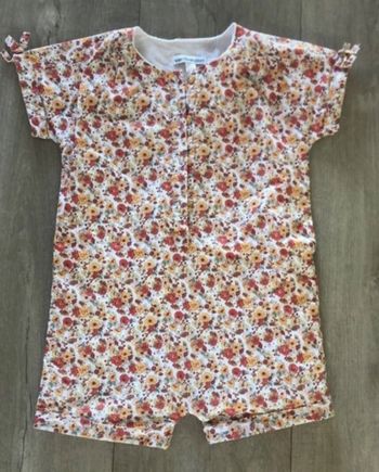Combi short fleurie 3 ans