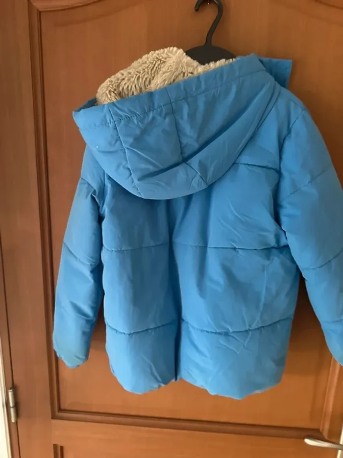 Doudoune manteau kiabi bleu ciel 10 ans - photo numéro 8