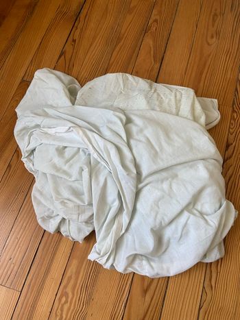 Drap housse bleu ciel