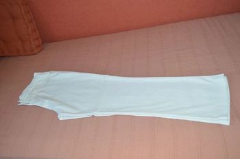 jean blanc, taille haute, taille 3