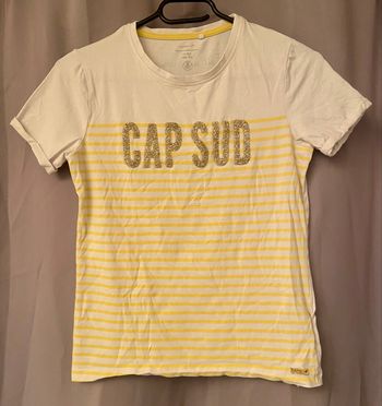 Tee-shirt rayé »Name It »blanc et jaune