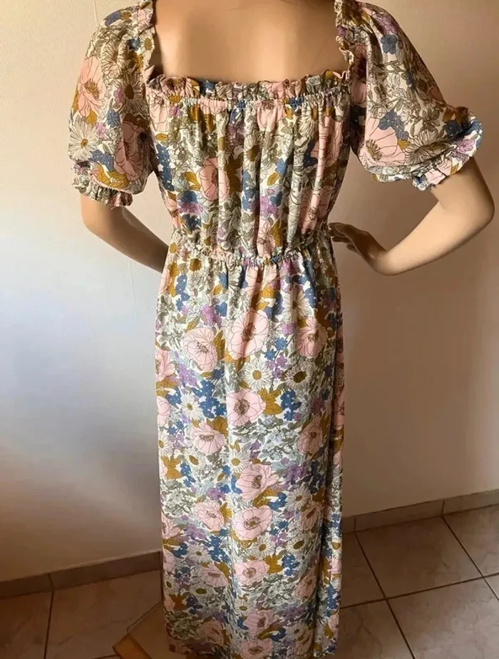 Robe longue à fleurs taille 34 - Amisu - photo numéro 3