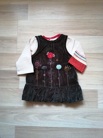 Ensemble robe velours + pull léger