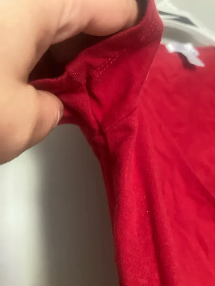 Top rouge croisé Streetwear Society – Taille L – décolleté en V, ajustable côté gauc - photo numéro 6