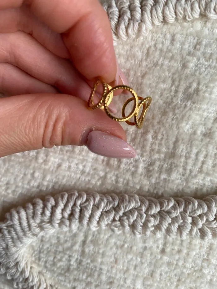 Bague doré ajustable - photo numéro 6