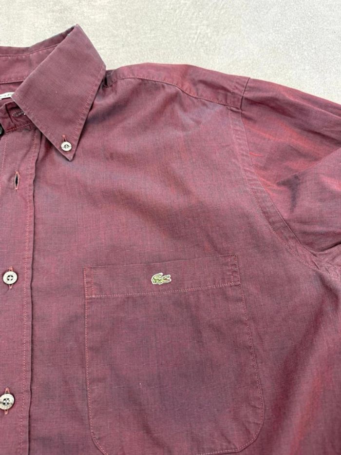 Magnifique chemise Lacoste Devanley homme bordeaux taille 42 soit L - photo numéro 6