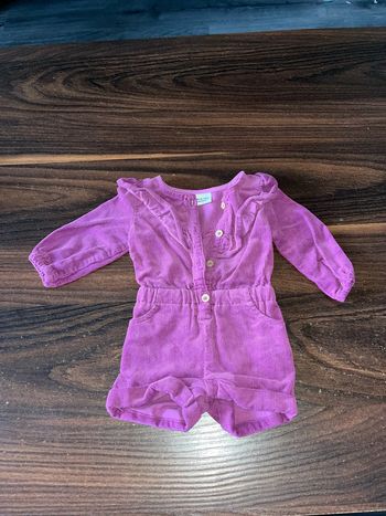 Combishort manche mes longues en velour