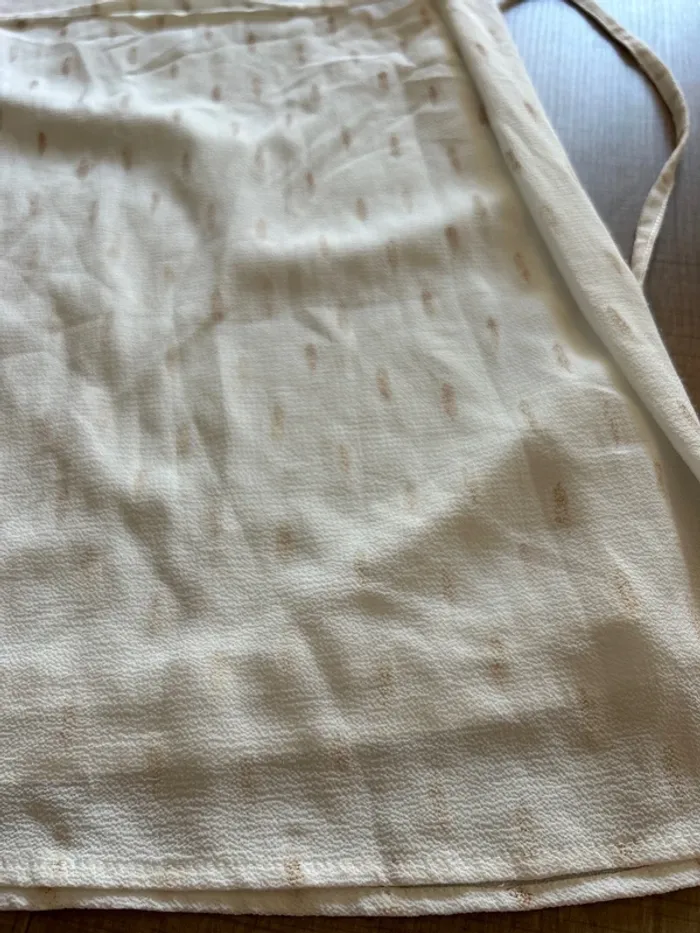 Robe femme, blanche à motif plume, cache cache, taille 36 - photo numéro 3