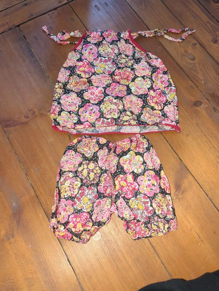 Ensemble liberty rose débardeur sarouel 12 mois