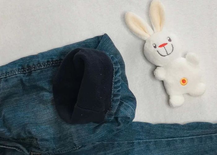 Pantalon 👣 jean molletonné obaïbi 6mois - photo numéro 5