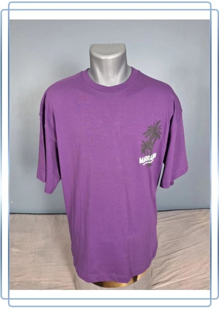 tee shirt imprime plus eighteen / violet homme s / brodé (524)