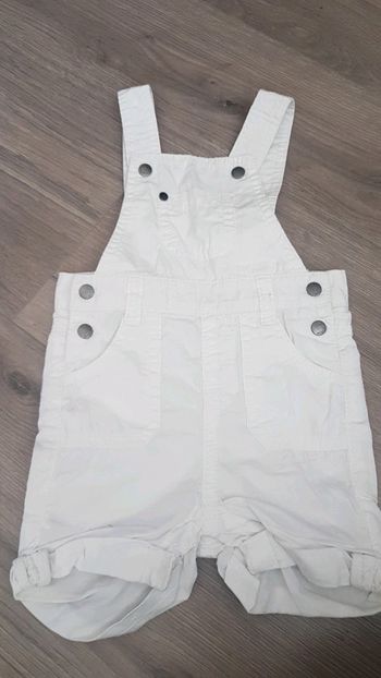 Salopette short blanche 6 mois kiabi