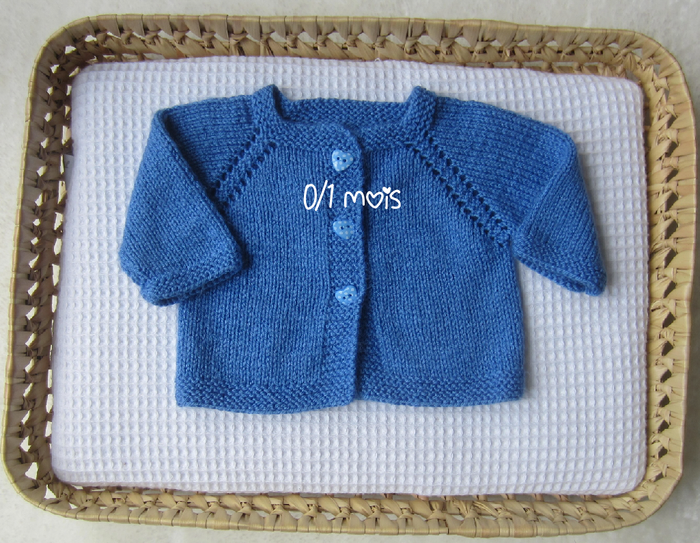 Veste tricot 0/1 mois