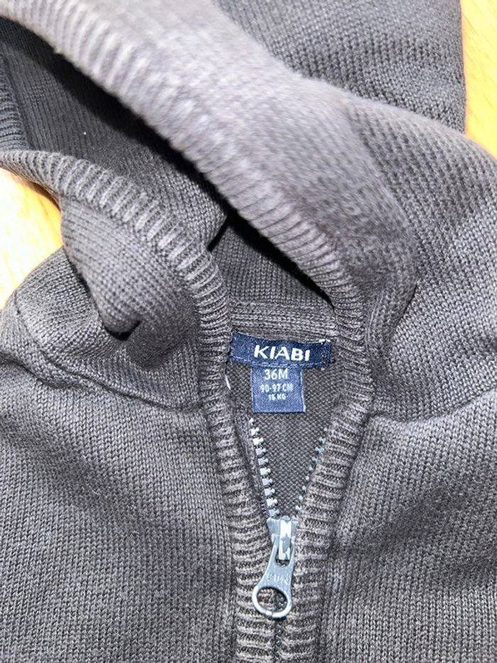 Pull sweat gilet zippé à capuche garçon Kiabi - photo numéro 2