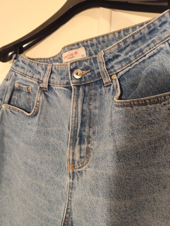 Jeans large femme taille 40 taille haute - photo numéro 3