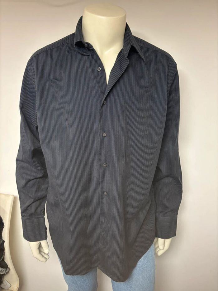 Chemise Balenciaga noire à rayures - Taille 42 - Excellent état