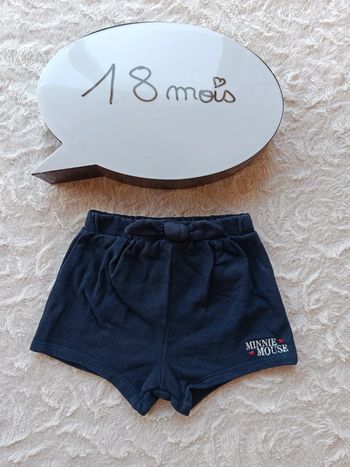 Short Fille 18 mois Minnie mouse Disney Baby