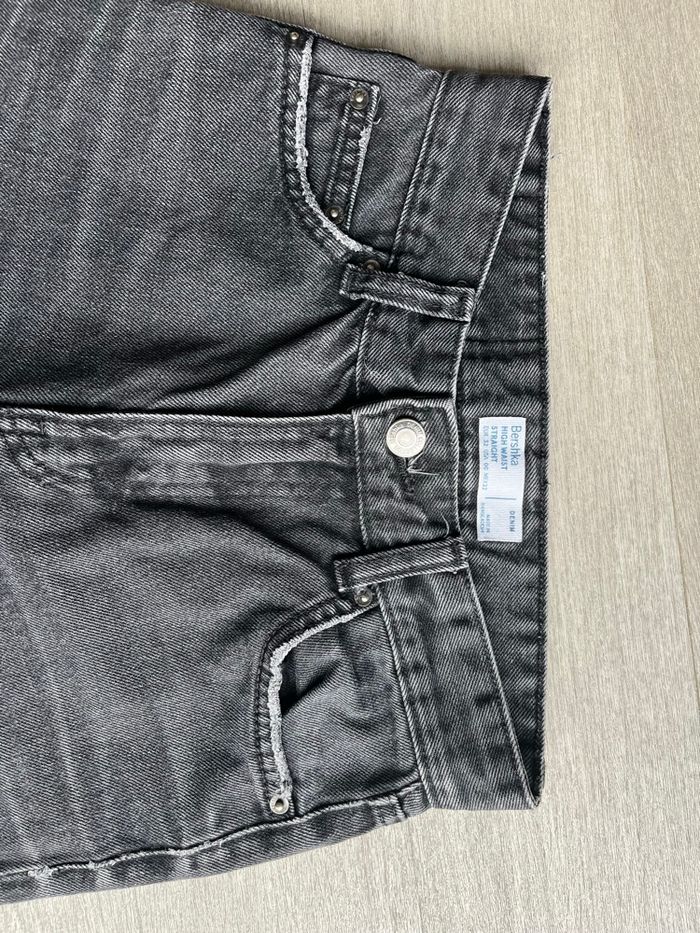 Jean taille haute noir high waist straight Bershka T32 - photo numéro 5