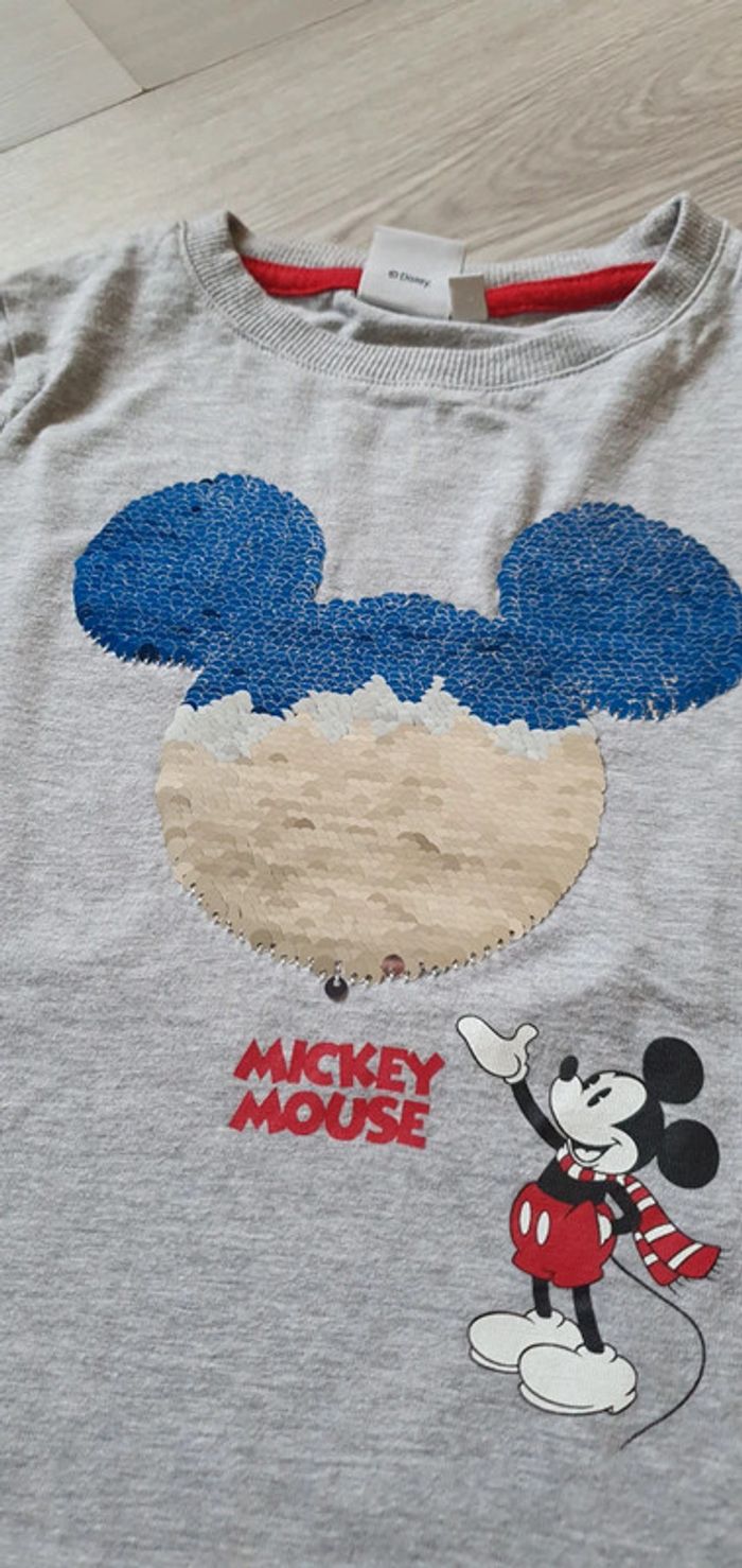 Maillot t-shirt manches longues Mickey 5ans garçon - photo numéro 3