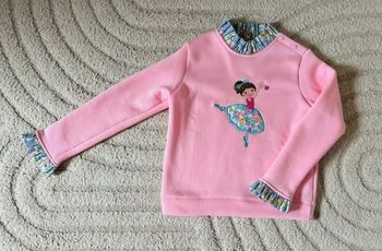Sweat Liberty broderie danseuse neuf taille 6 ans 