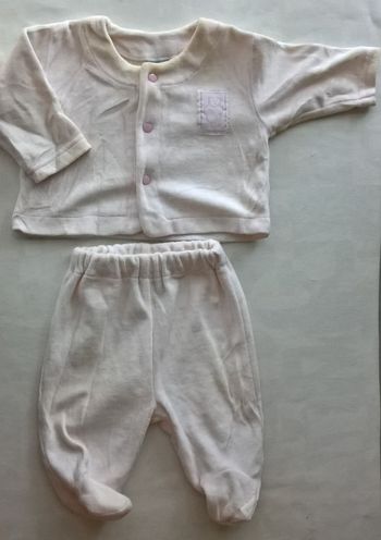 Pyjama 0-3 mois rose pastel 2 pièces King Bear