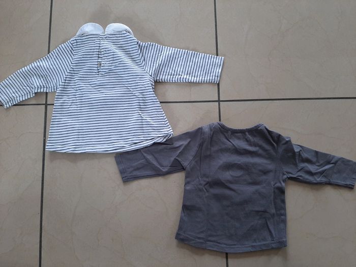 Lot de 4 tee shirts manches longues fille 6 mois - photo numéro 3