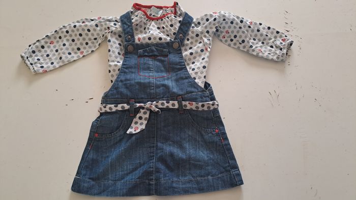 robe en jean avec chemisier assorti - 18 mois